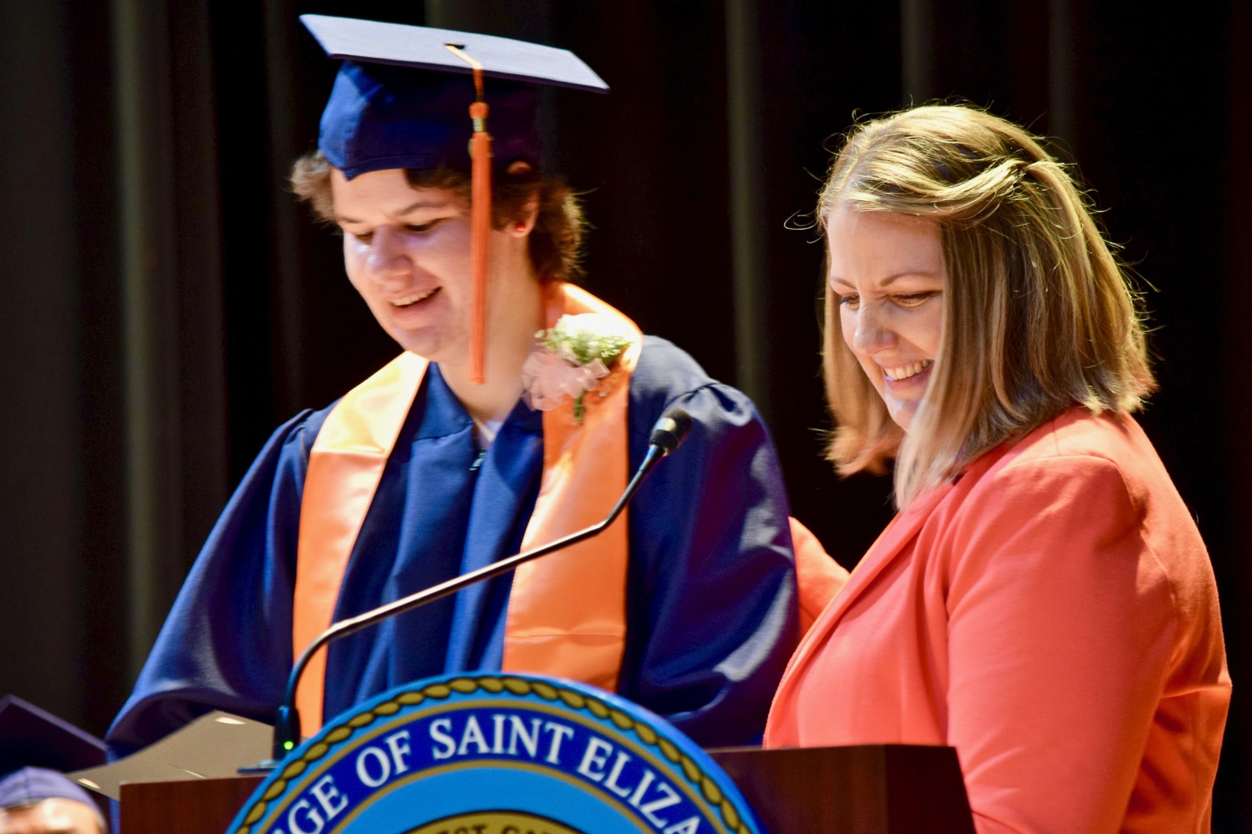 Graduate standing with school principal